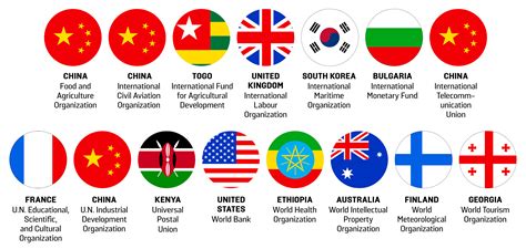 waht international organizations are china and the us in
